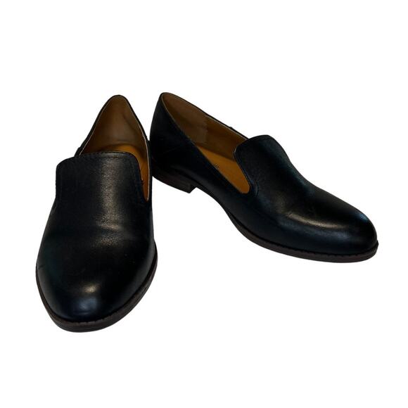 Lucky Brand Cahill Black leather slip on flats womens 7M NWOT
